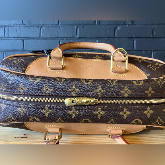 LOUIS VUITTON LV Logo Deauville Hand Bag Monogram Leather Brown - Picture 12 of 12